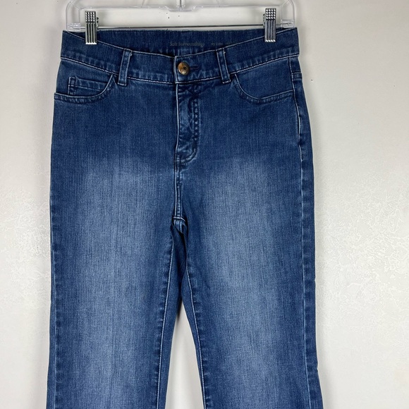 Soft Surroundings Triple S Straight Leg Jeans High Waist Dark Blue Size 6 - Picture 2 of 10